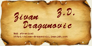 Živan Dragunović vizit kartica